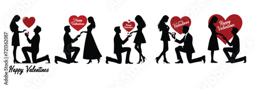 Happy valentine s day couples logo design 