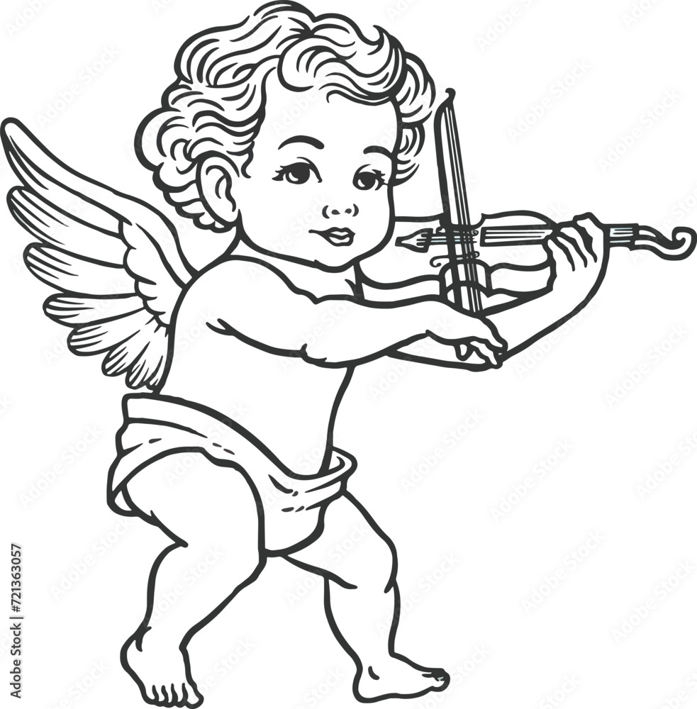 Fototapeta premium Classica Little baby Angel