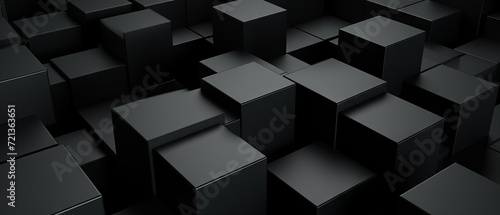 Elevated View of a Dark Cube Array