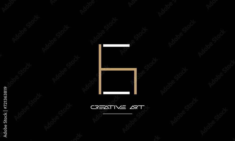 EH, HE, E, H abstract letters logo monogram