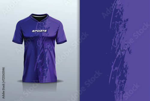 Jersey design abstract rustic grunge rustic for t-shirt sport football, soccer, racing, esports, running, in purple color	