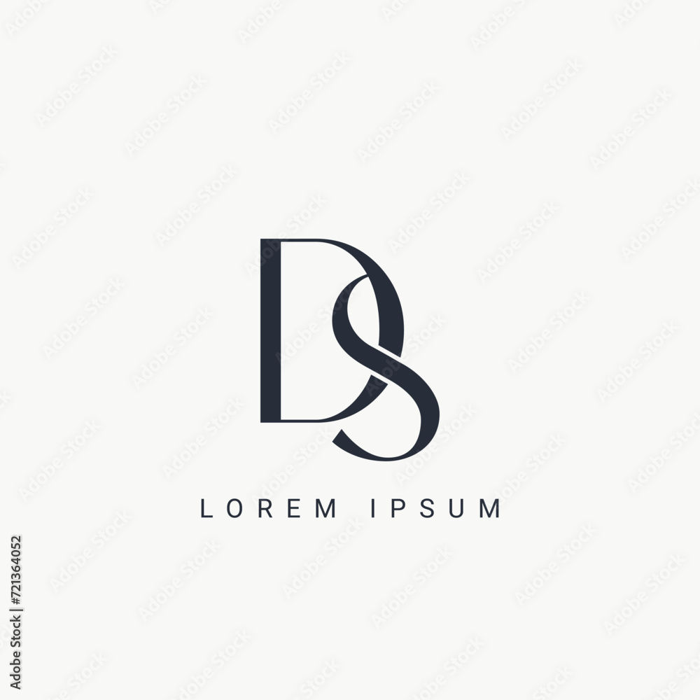 Initial DS and SD modern monogram and elegant logo design, Professional Letters Vector Icon Logo on background Initial DS and SD modern monogram and elegant logo design, Professional Letters Vector Icon Logo on background