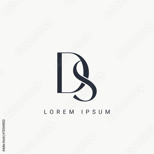 Initial DS and SD modern monogram and elegant logo design, Professional Letters Vector Icon Logo on background photo