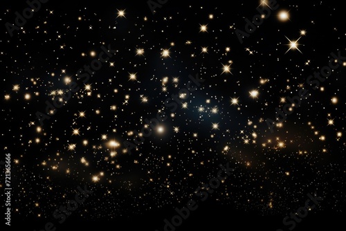 Small yellow stars on a black background