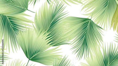 palm leaves seamless pattern. 