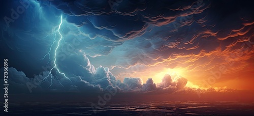 Dark and ominous storm clouds with rain, forming a striking abstract background filled with the rumble of thunder.