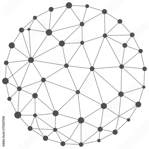 the connection of business team, the network of internet, web connected with the dot, the social media sign for communication photo