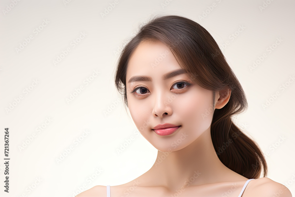 Beautiful Woman Face Portrait Beauty Skin Care Concept. asian Beauty Beautiful Woman Face Portrait Beauty Skin Care Concept. asian Beauty