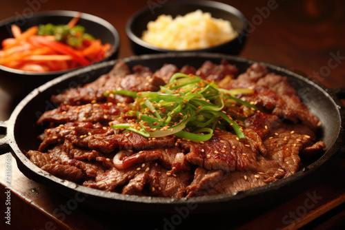 beef steak on hot pan - japanese food style © Kitta