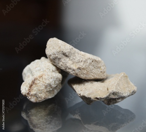 Background of three white stones