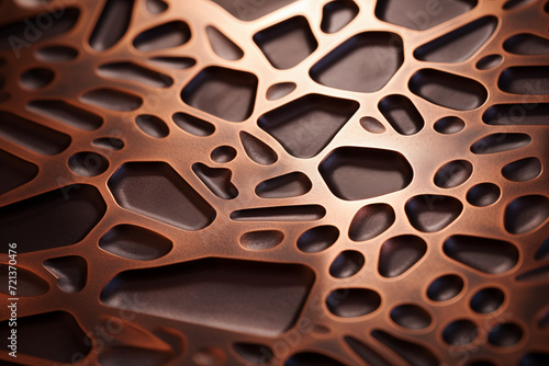Textured copper surface. Generative AI