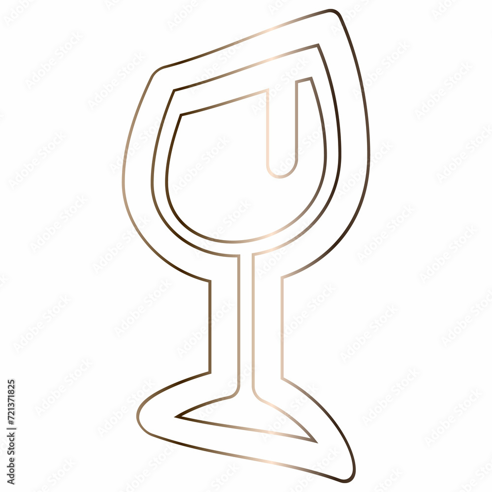 Glass with drink gradient decoration and design. Glass with drink gradient decoration and design.