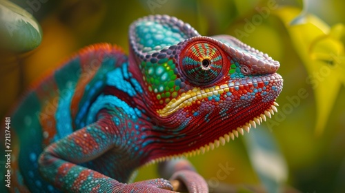 the hypnotic patterns of a chameleon's changing skin up close.