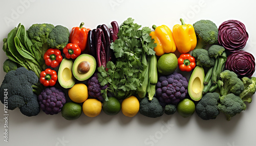 Freshness of nature bounty healthy eating with colorful vegetables generated by AI