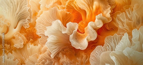 A mushroom-themed wallpaper texture adds depth and interest to backgrounds.