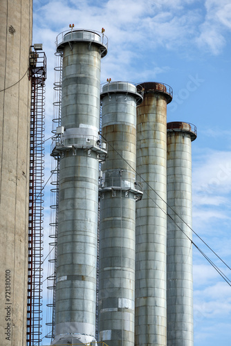 Industrial shot with a thermoelectrical power plant photo