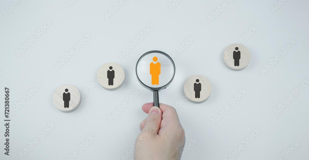 Fototapeta premium HR or HRM resources interview global job search resume find register online internet finding selective hiring icon,one of employee leading in recruiting opportunities career HR Recruitment