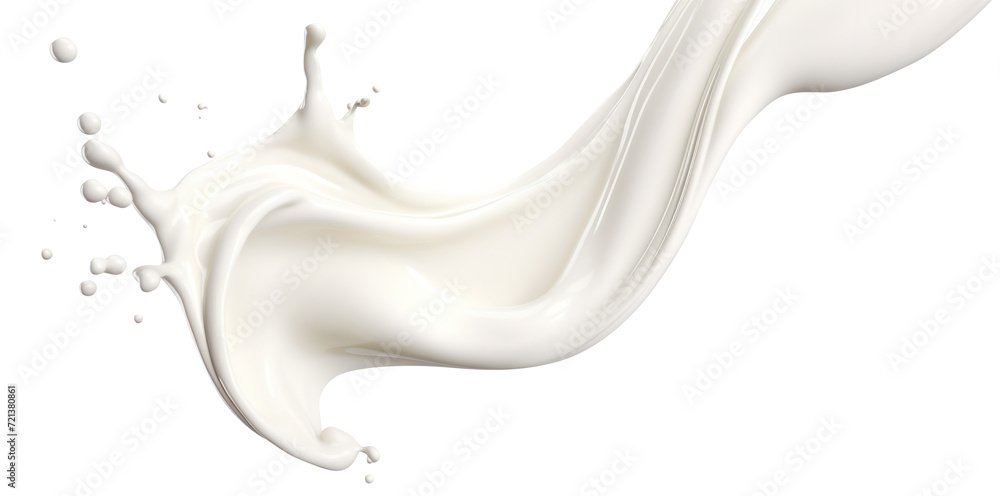 Splash of milk or cream, cut out - obrazy, fototapety, plakaty 