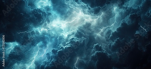 A brooding abstract background dominated by dark storm clouds  rain  and thunder.