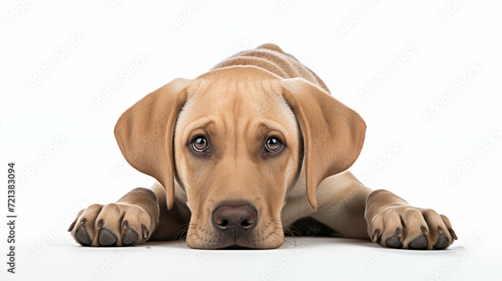 Dog, Labrador Retriever in sitting position