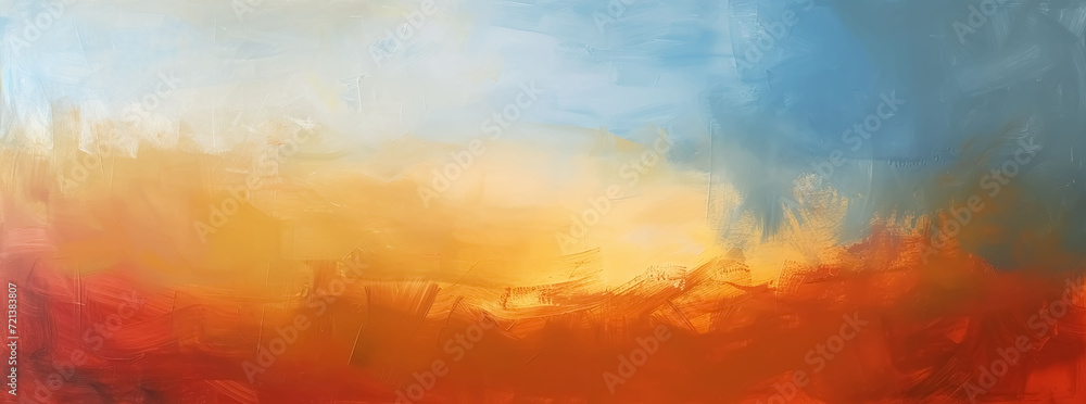 abstract painting of orange red and blue abstract painting of orange red and blue