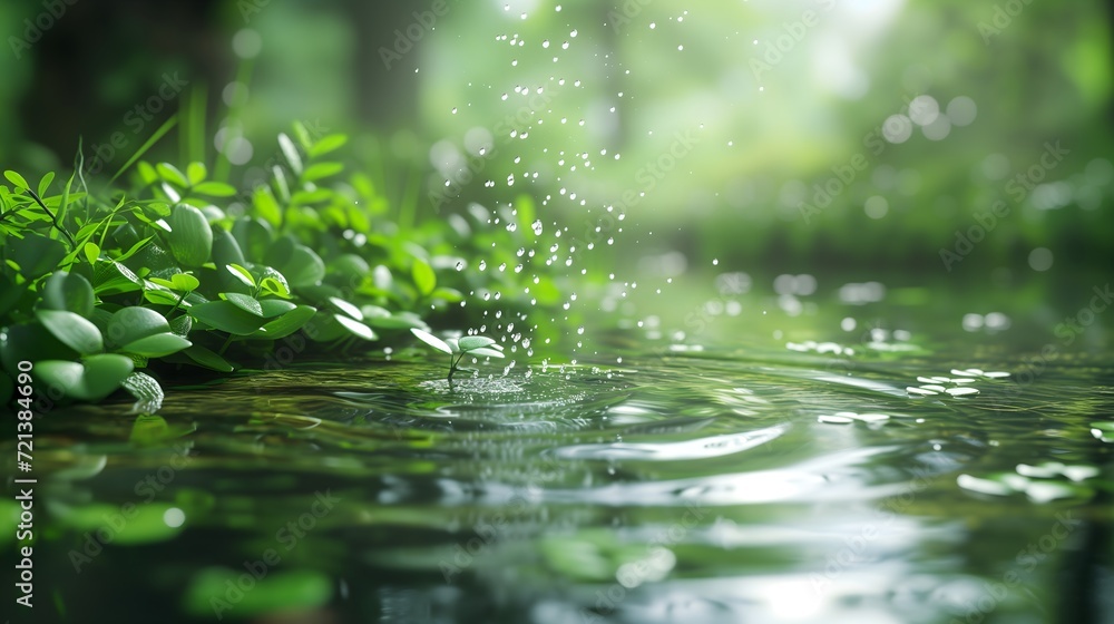 Serene and indistinct, this image captures the essence of water and plants in a beautifully blurred composition. Serene and indistinct, this image captures the essence of water and plants in a beautifully blurred composition.