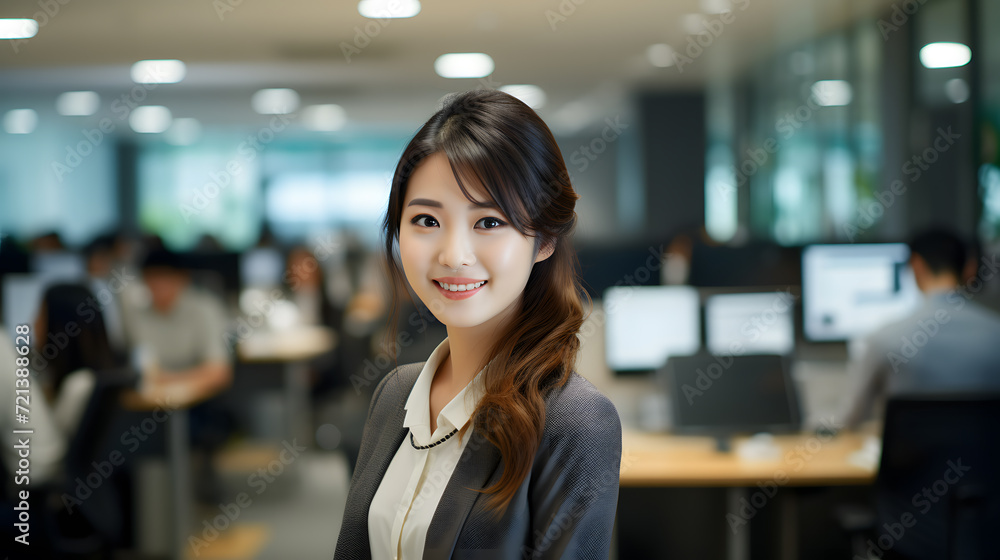 Portrait smiling Asian japan people business female