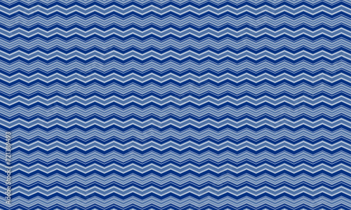 Zigzag chevron blue pattern background for decorative design isolated on white background. the usage of seamless geometric vector shape is : wallpaper, backdrop, fashion, print, textile ornament, ect