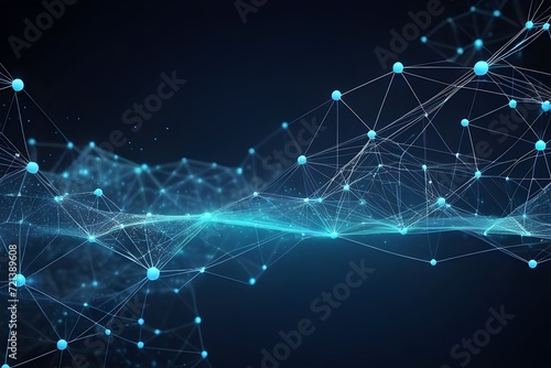 Cyber big data flow background, Network path connecting flow. Concept of AI technology, digital communication, science research,