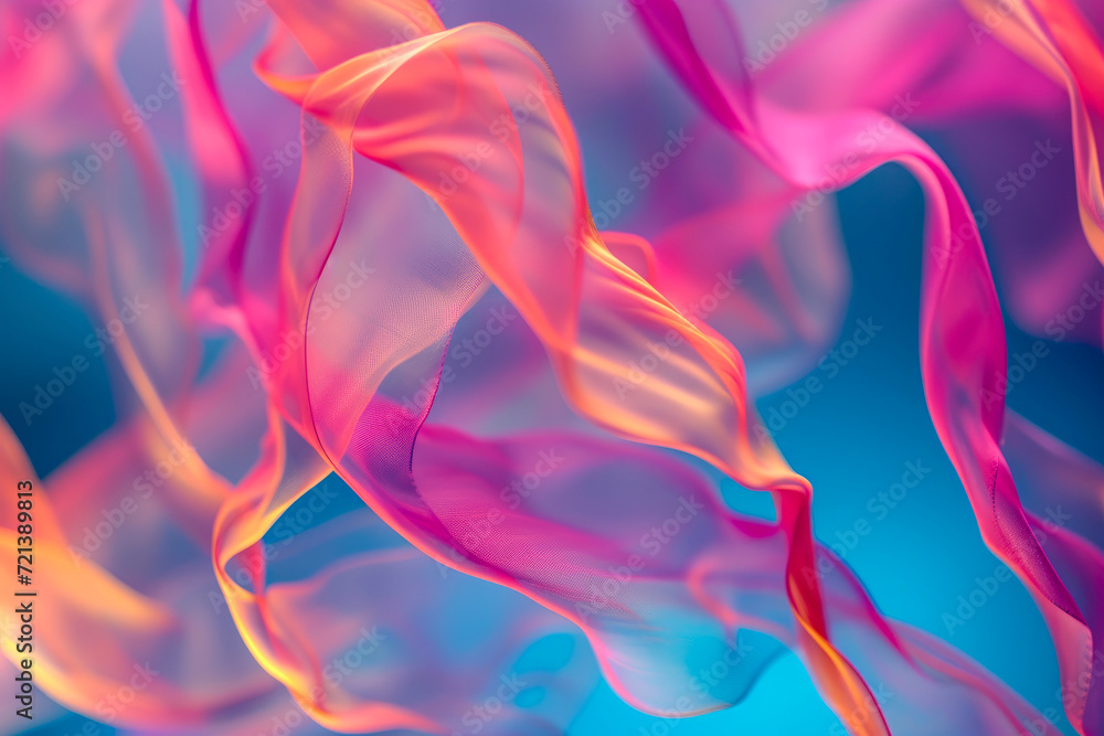Obraz premium Airborne Elegance: Streamers Dance with Lively Grace