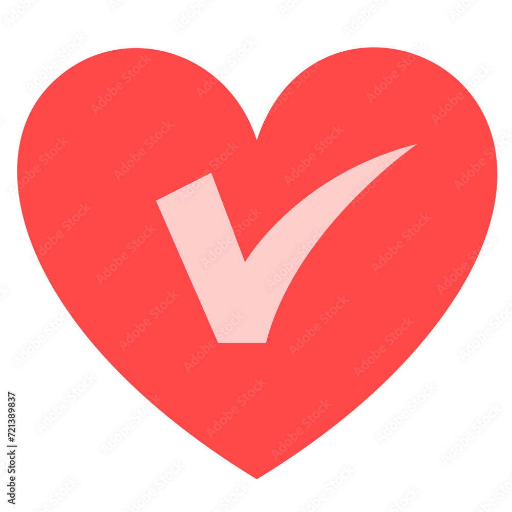 Heart and check logo Heart and check logo