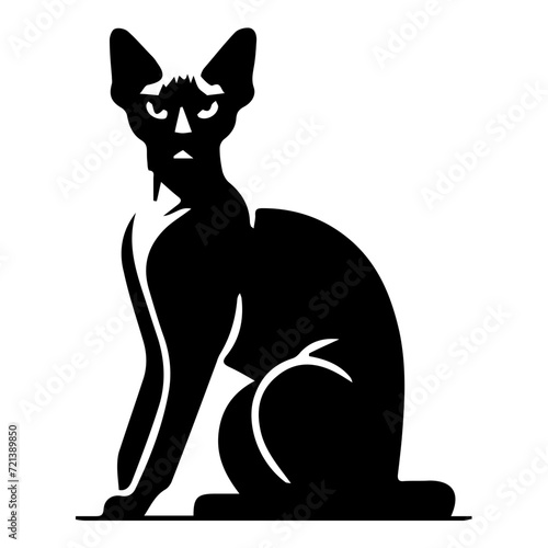 Charming House Cat Vector Icon - Perfect for Pet Lovers, Adorable Domestic Cat Illustration, Modern Feline Graphic, Cute Kitty Design, Elegant Home Cat Symbol for Websites & Digital Projects photo