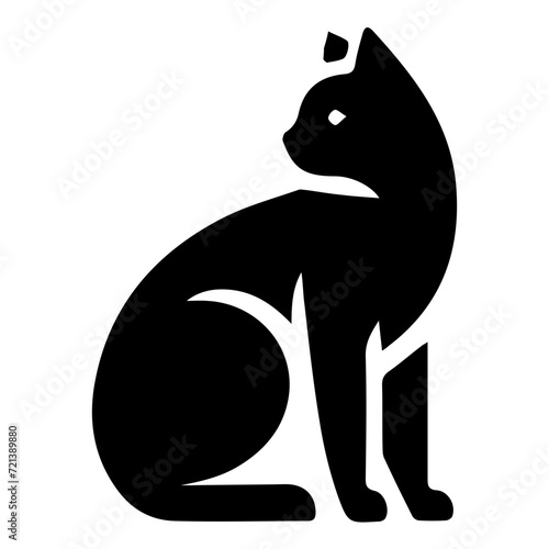 Charming House Cat Vector Icon - Perfect for Pet Lovers, Adorable Domestic Cat Illustration, Modern Feline Graphic, Cute Kitty Design, Elegant Home Cat Symbol for Websites & Digital Projects photo