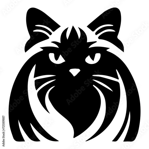 Charming House Cat Vector Icon - Perfect for Pet Lovers, Adorable Domestic Cat Illustration, Modern Feline Graphic, Cute Kitty Design, Elegant Home Cat Symbol for Websites & Digital Projects