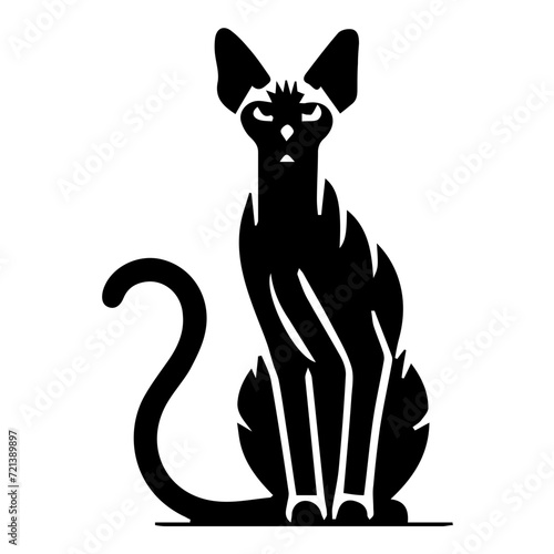 Charming House Cat Vector Icon - Perfect for Pet Lovers, Adorable Domestic Cat Illustration, Modern Feline Graphic, Cute Kitty Design, Elegant Home Cat Symbol for Websites & Digital Projects photo