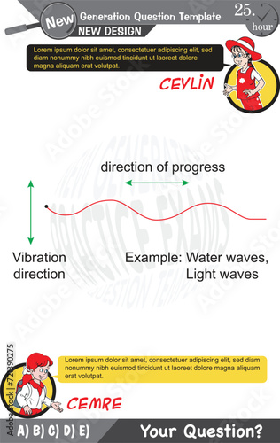 University and high school exam question form, Mathematics, physics, geometry, biology, eps, Next generation problems, two sister, speech bubble, template, experiment