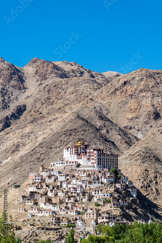 views of thikse monastery in leh ladakh, india