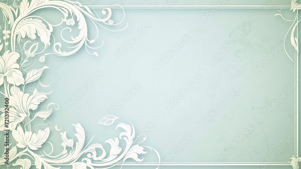 Baby blue & white vintage background vector presentation design with copy space