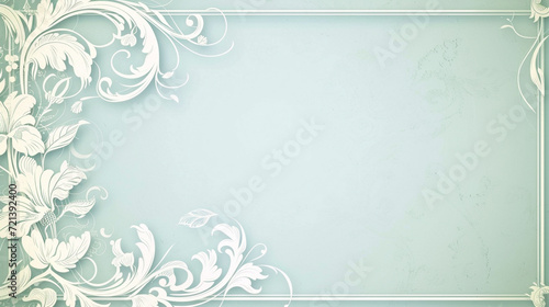 Baby blue & white vintage background vector presentation design with copy space