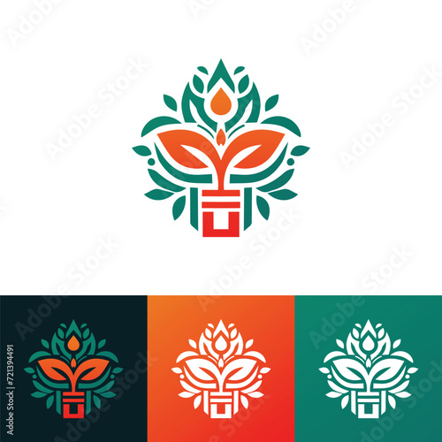 Leaf logo icon design vector template