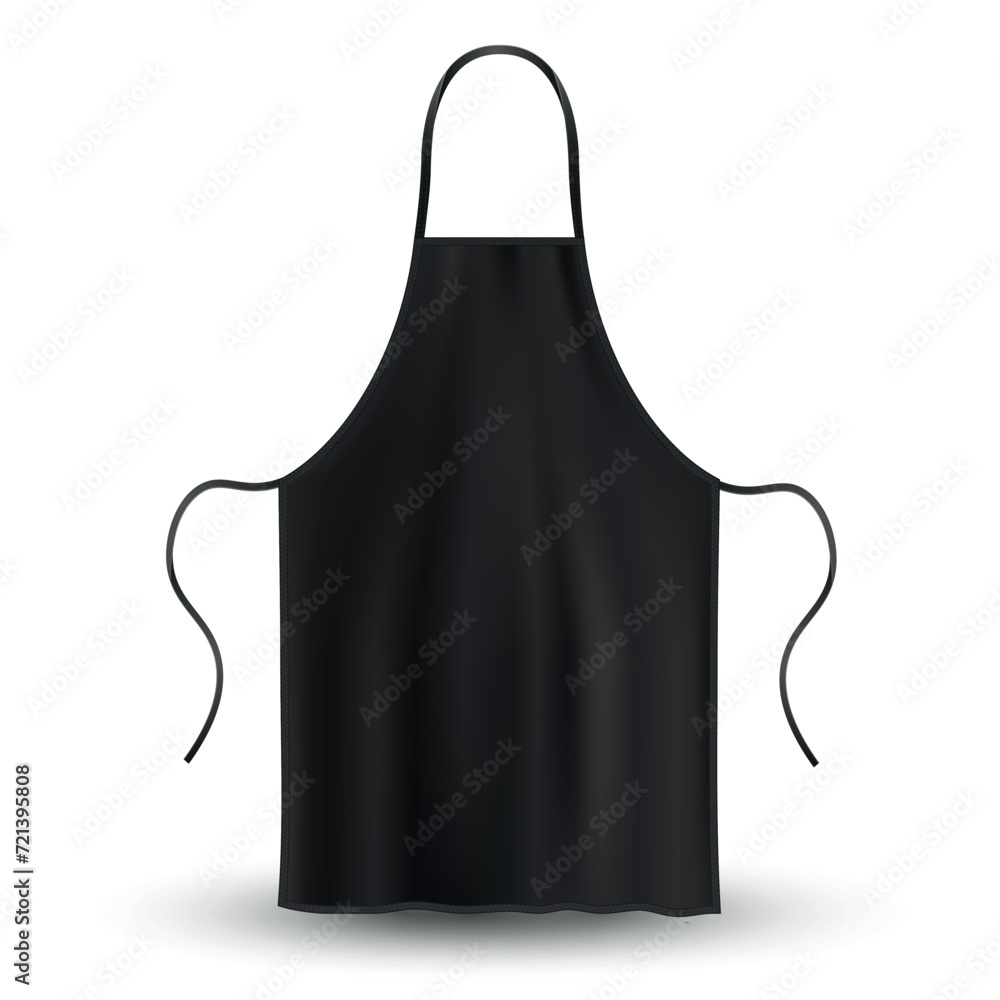 Chef black apron kitchen uniform for cooking protective outfit mockup ...