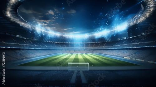 Luxury of football stadium isolation background, Illustration