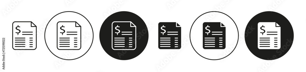 Invoice flat line icon set. Invoice Thin line illustration vector
Invoice flat line icon set. Invoice Thin line illustration vector