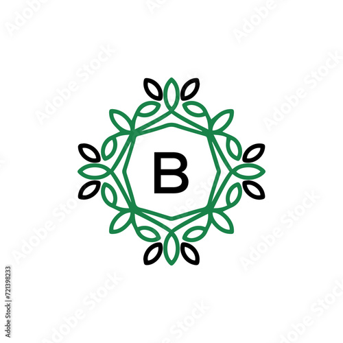 B logo design template vector. B Business abstract connection vector logo. B icon circle logotype. 