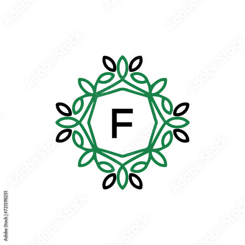 F logo design template vector. F Business abstract connection vector logo. F icon circle logotype. 