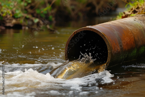 Environmental Hazard: Industrial Pipe Leak