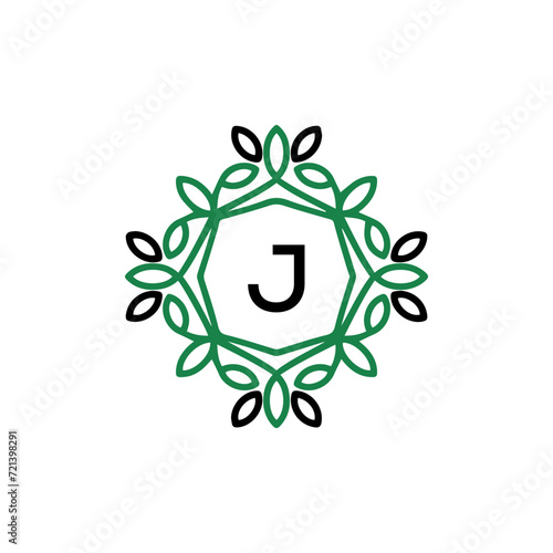 J logo design template vector. J Business abstract connection vector logo. J icon circle logotype. 