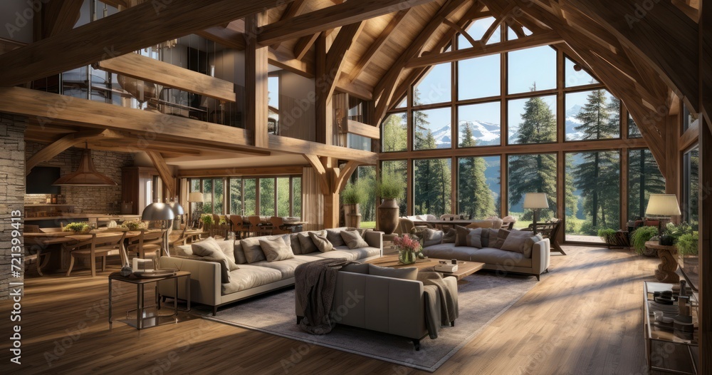 Forest Retreat - Revel in the Luxurious Ambiance of Timber Frame Lodgings, Where Elegance Intersects with the Wilderness