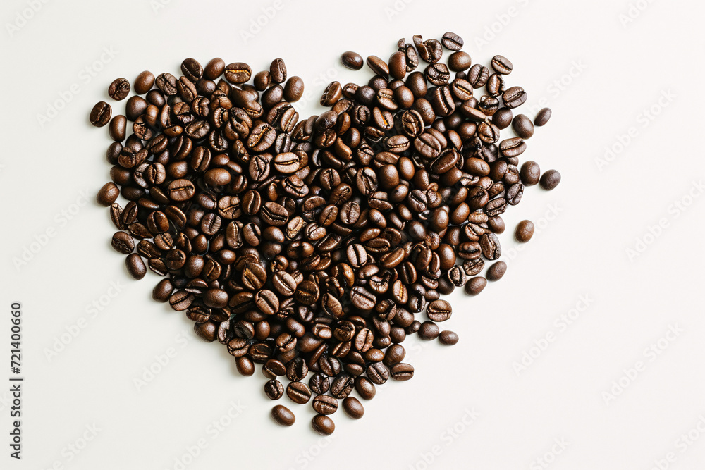 Heart Shape Made of Coffee Beans Heart Shape Made of Coffee Beans