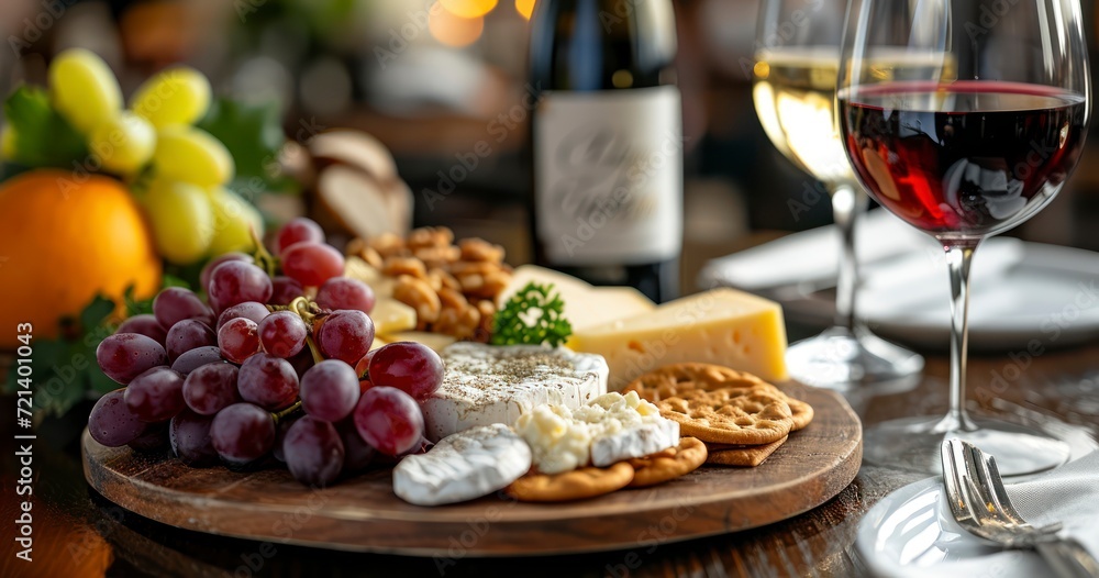 A Sophisticated Cheese Plate Paired with Exquisite Wine